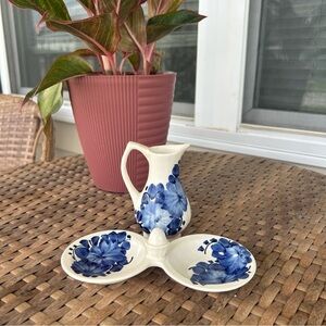 Wloclawek Fajans Blue & White Hand-Painted Vintage Polish Pottery